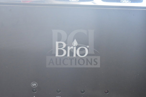 Brio CLPOU520UVF2BLK floor water purifier, shows brand logo and UV indicator. 110-120V, 1 phase.