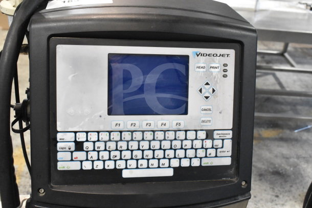 Videojet 1620 Inkjet Printer, floor style, visible control panel, uses 100-240V, 1 phase, in good condition.