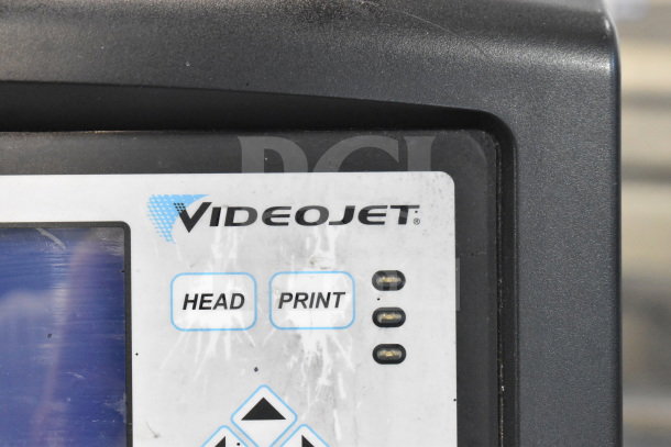Videojet 1620 Floor Style Inkjet Printer control panel featuring brand logo, indicator lights, and buttons.