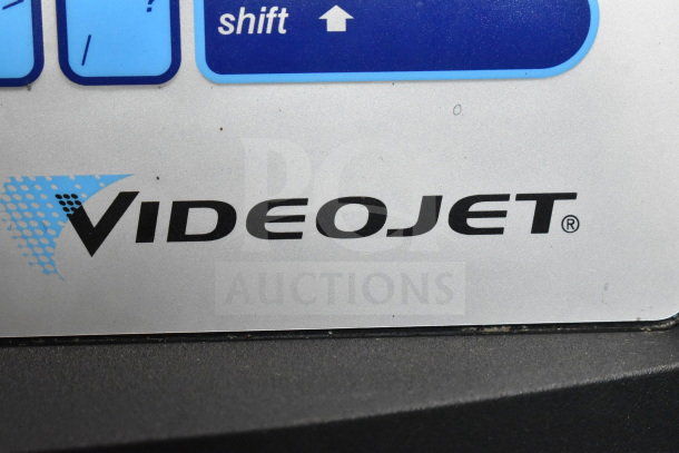 Videojet 1220 Inkjet Coding Machine, floor style, 100-120/200-240 volts, 1 phase, features logo close-up.