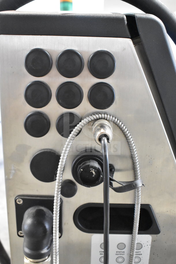 Videojet 1220 Inkjet Coding Machine, keypad and cable details. Model 1220. Compatible with 100-240V, 1 Phase.