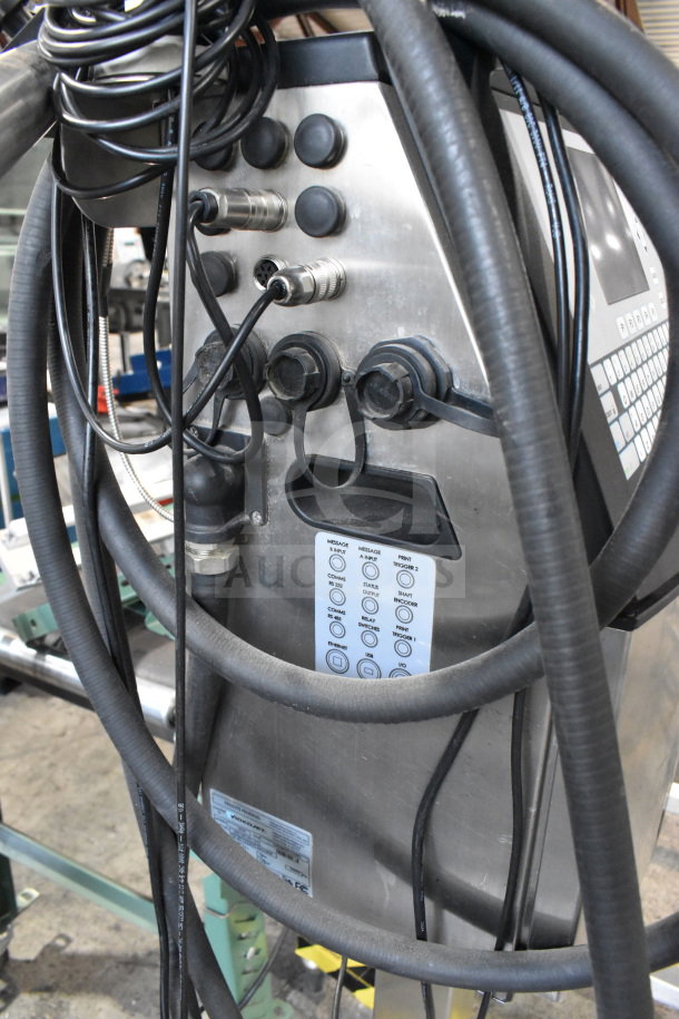 Videojet 1620 inkjet coding machine, floor style, visible buttons and connections, 100-240V, 1 Phase, metal casing.