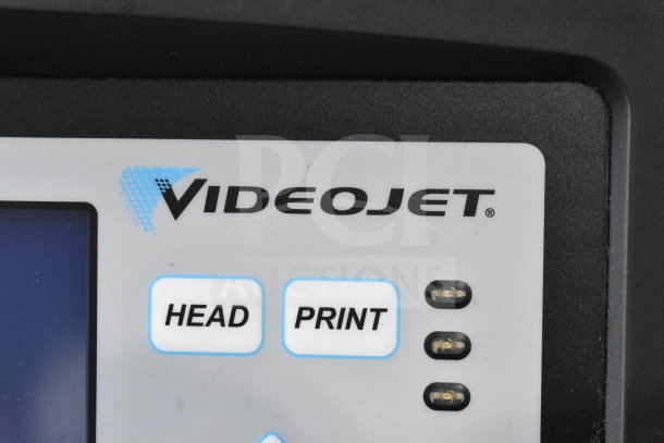 Videojet 1610 Inkjet Coding Machine control panel with "Head" and "Print" buttons, in good condition.