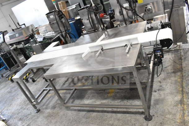 2020 Dorner 22MV1122B floor style conveyor with table, 115V, 1 phase, stainless steel construction, excellent condition.