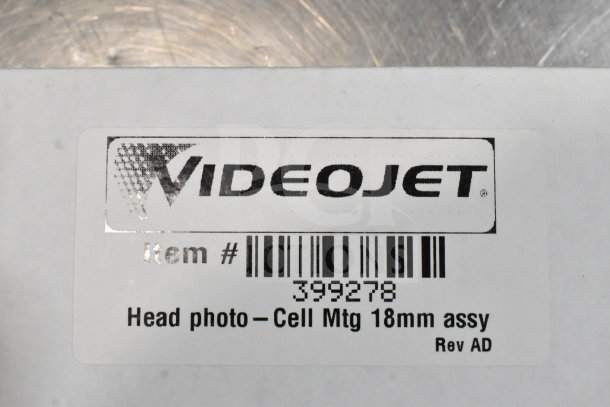 Two boxes include a wash station kit, 25-way I/O breakout cable, fiber optic light guide. Labeled "Videojet," item #399278.
