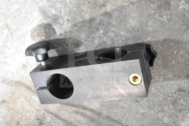 VideoJet Nozzle Bypass Manifold Kit, metal component with adjustment knob, used condition. Part of auction lot.
