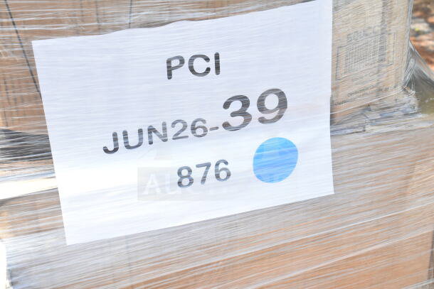 26 brand new scratch and dent items, including napkins, forks, cups, food trays. Label: PCI JUN26-39, 876.