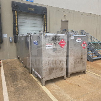 Metano 31A/Y/7 hand sanitizer tanks, flammable hazard labels, used condition, pick-up in York required.
