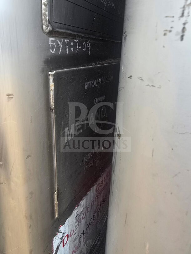 Metano 31A/Y/7 hand sanitizer tank, metal surface, visible markings. Pickup required in York.