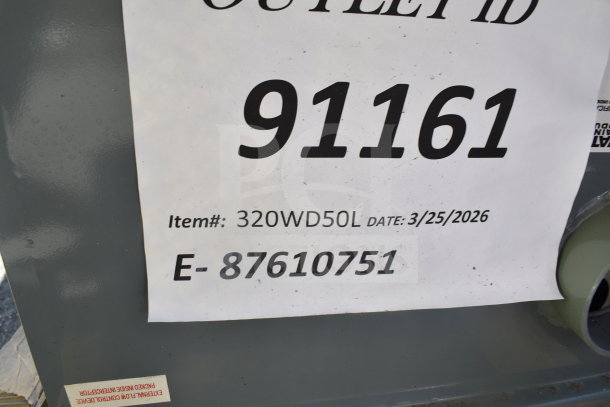 BRAND NEW SCRATCH AND DENT! 320WD50L Watts WD-50-L 100 lb. Low Profile Grease Trap with label showing item number and date.