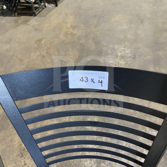 BRAND NEW bar height commercial chair sample, premium quality, black metal slat back, quantity 4.