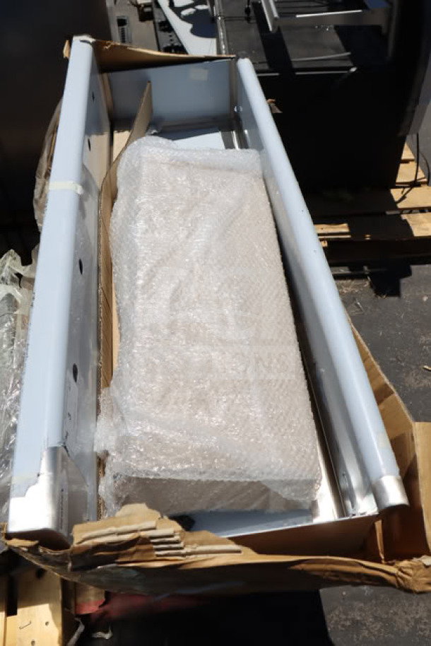 Regency 600FHDMS1848 hand sink, 48"x17.5", for 8" center faucets. Brand new, scratch-n-dent condition, in packaging.