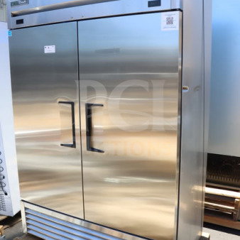 Brand new True T-49DT-HC 54" Reach-In Refrigerator/Freezer, scratch-n-dent, tested and working, 115V, 1 phase, dual solid doors.