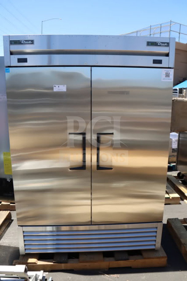 True T-49DT-HC refrigerator/freezer, brand new with minor scratches, tested, 54 1/8" x 29 1/2" x 83 3/8", 115V.