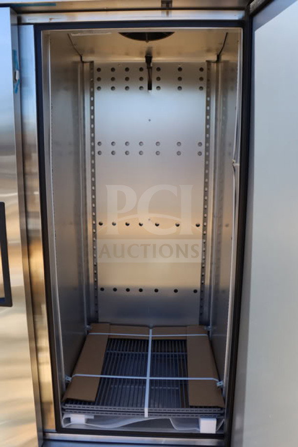 Brand new True T-49DT-HC combo refrigerator/freezer, 54”x30”x83”. Scratch-n-dent, tested, solid door, bottom mounted.