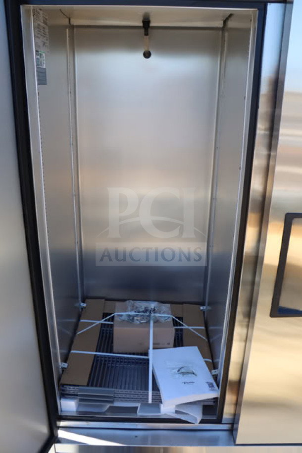 Brand new True T-49DT-HC refrigerator/freezer, scratch-n-dent, 54"x29.5"x83.4", tested, includes shelves and manual.
