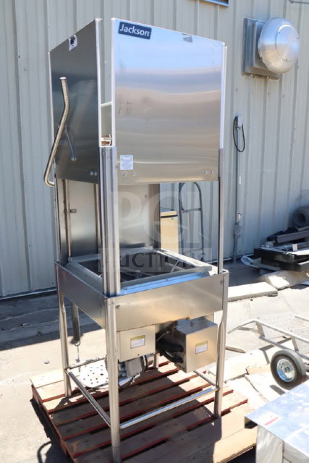 Brand new Jackson TempStar HH-E high hood dishwasher with electric booster heater; 208/230V, 51.8-56 amps, 3 phase.