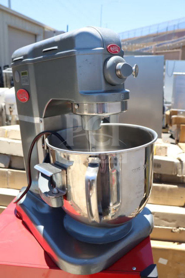 BRAND NEW Avantco MIX8GY Dark Gray 8 Qt. Bowl Lift Countertop Mixer with accessories, S/N: 177MIX8GY122400733, 120V, 4/5 hp.