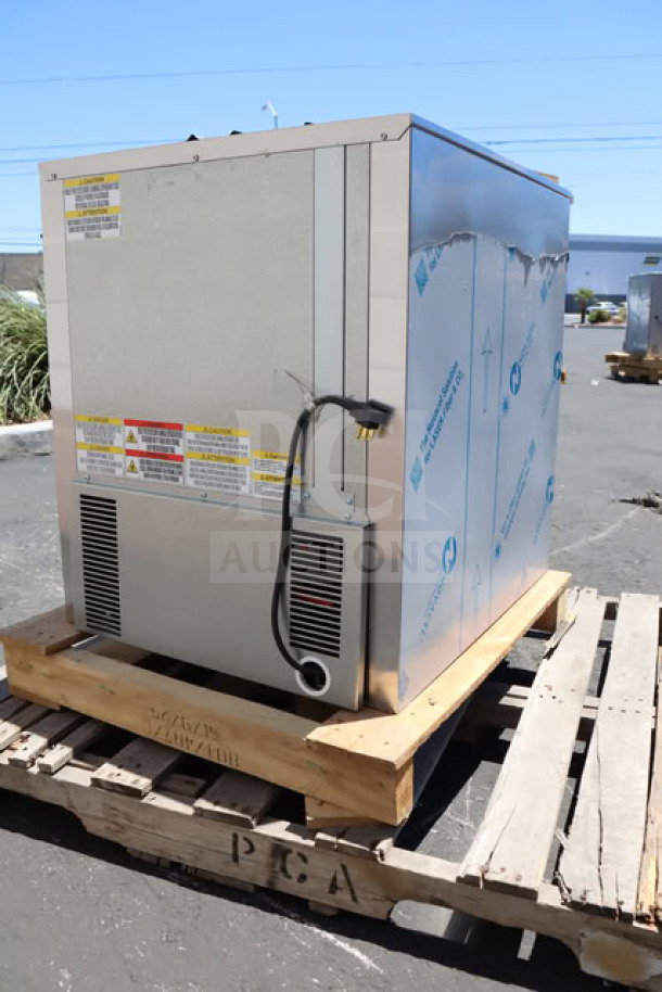 Beverage-Air UCF24AHC 24" undercounter freezer, brand new, visible scratch-and-dent, S/N: 15504012, placed on pallet.