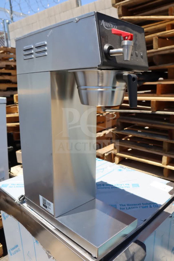 Brand new Avantco CMADAP digital automatic airpot coffee maker, stainless steel, scratch-n-dent.