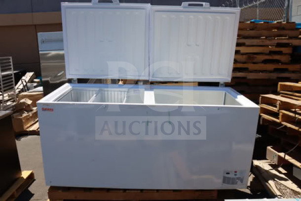 Brand new Galaxy CF30HC commercial chest freezer, 30 cu. ft., 115V, 2.1A, open lids, excellent condition with minor dents.