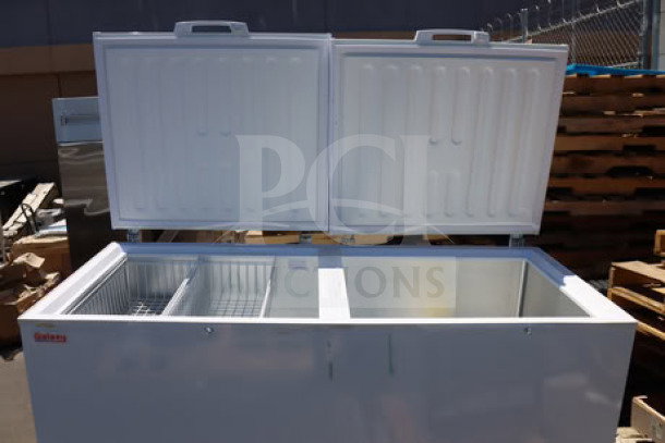 Brand new Galaxy CF30HC commercial chest freezer, 30 cu. ft., dual basket, scratch-n-dent, 115V, 2.1 Amps.