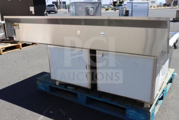 Alt text: Steelton 522CS12424 one compartment commercial sink, stainless steel, new scratch-n-dent condition, 29.5" wide.