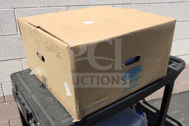 Brand new Zurn Elkay Z1996-24 gray composite mop sink, 24"x24"x10", in unopened box. Marked with brand logo and model number.
