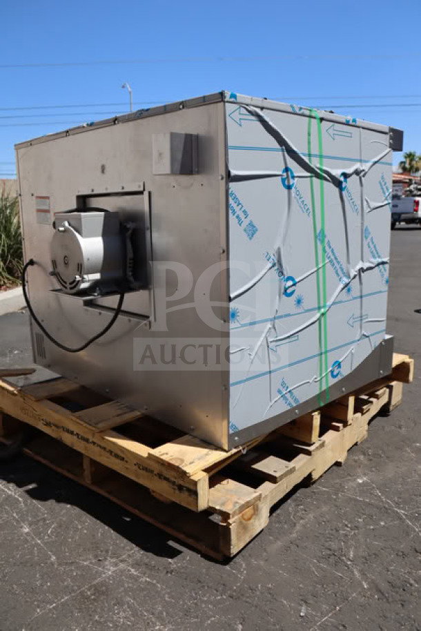 Brand new Vulcan VC5ED electric convection oven, scratch-n-dent, 208V, 12 kW, serial no. 482092164, on wooden pallet.