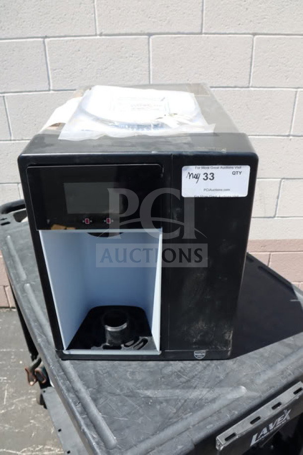 Brand new Follett 7CI114A-IW-NF-ST-00 countertop ice maker, 7 lb. bin, 115V, air-cooled, with visible label and minor scratches.