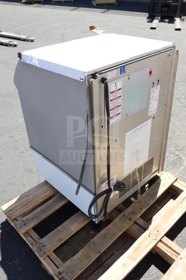 Brand new Ice-O-Matic ICEU220FA undercounter ice machine, 238 lb. capacity, 70 lb. bin, air-cooled, scratch-n-dent condition.