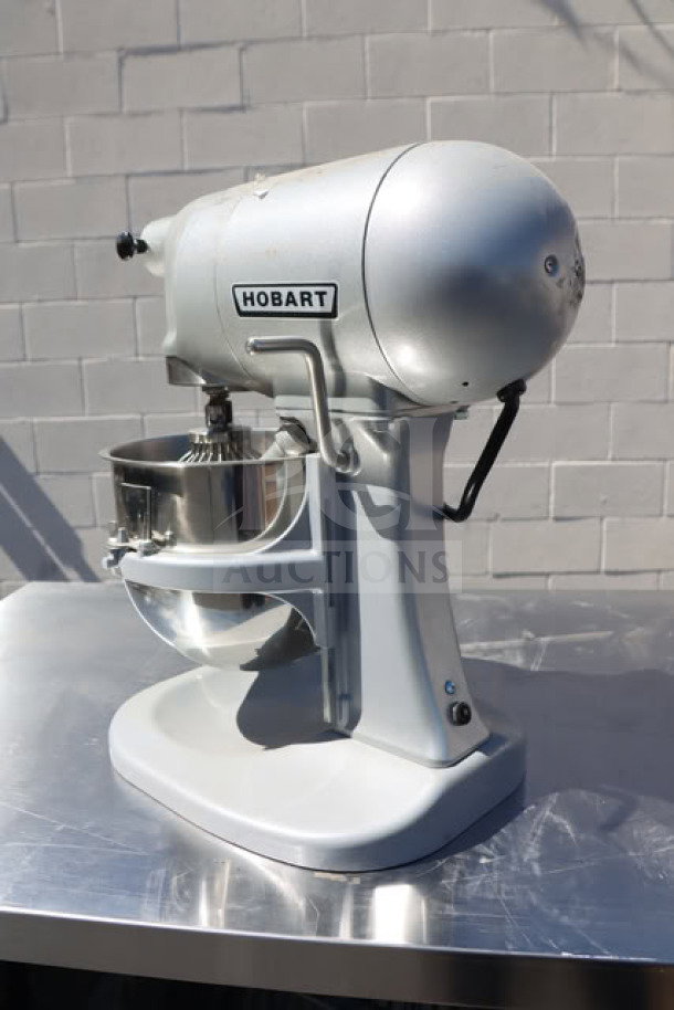 Brand new Hobart N50-60 5 Qt. mixer, scratch-n-dent, with standard accessories, 120V, 1/6 hp. Serial: 31-1692-345.