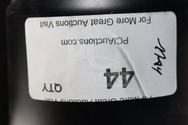 Label on a Hanson Heat Lamp model 400-RET-BK with the text "PCAuctions.com" and "Qty 44."