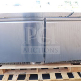 Brand new Avantco ZUC-60F-HC 60" undercounter freezer, shifted right; stainless steel, front breathing; 115V, 4.5A, 345W.