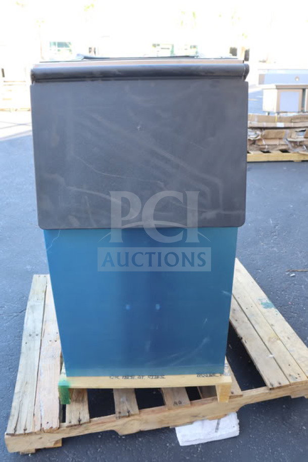 Brand new Hoshizaki B-300SF 22" ice storage bin, stainless steel, 300 lb capacity, in factory wrapping, scratch-n-dent condition.