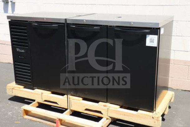 New True TDR72-RISZ1-L-B-SSS-1 kegerator, 72-inch, black, holds 3 half kegs, includes 2 stainless steel taps.