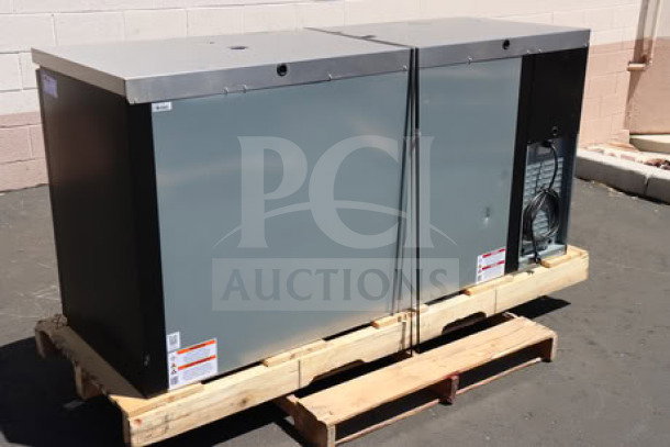 True TDR72-RISZ1-L-B-SSS-1 kegerator, 72", black, holds three 1/2 kegs, includes two stainless steel taps, scratch-and-dent, new.
