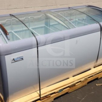 Avantco DFC20-HCL 70" customizable curved top display ice cream freezer, new, tested, 115V, 4A, 1-phase, serial DFC201210250021.