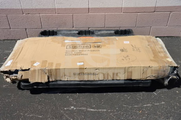 BRAND NEW Steelton 522ETSG24602 24"x60" stainless steel work table. Damaged box, possible missing pieces. 