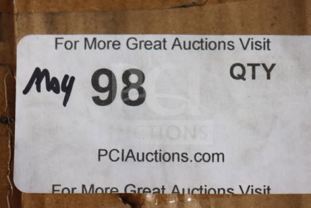 Label on packaging of Regency 460EGSC2460 NSF Green Wire Security Cage. Packaging is damaged.