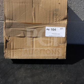 Brand new case of Visions Black PET Plastic 12" thermoform catering trays, model 130Tray12, in original packaging.