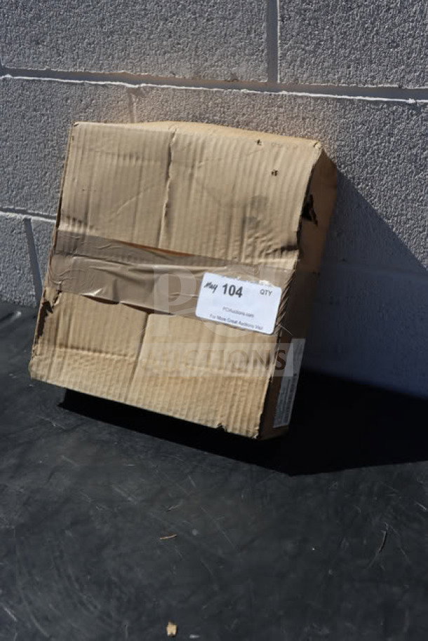Case of Visions Black PET Plastic 12" Thermoform Trays, Model 130Tray12, 25 per case. Box appears slightly worn.