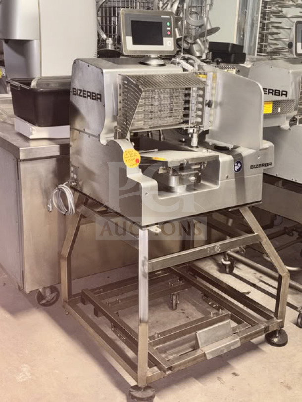 Bizerba VSI330 F W electric meat slicer, 13” blade, touchscreen, stainless steel stand, IPX5 washdown, programmable slicing.