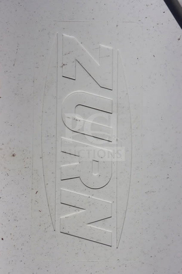 Brand new Zurn Elkay Z1996-24-AW white composite mop sink, 24"x24"x10", with dirt and dust, scratch-n-dent condition.