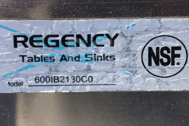 Brand new Regency 21"x30" underbar ice bin, model 600IB2130C0, with 10 circuit cold plate, NSF certified.