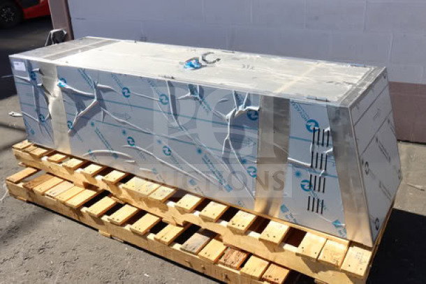 BRAND NEW SCRATCH-N-DENT Eagle Group F1916-VSCS stainless steel mop sink cabinet on pallet, 22 1/4"x25"x84 1/4". S/N: 2511241078.