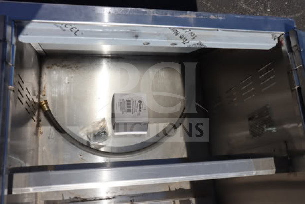 BRAND NEW Eagle Group F1916-VSCS 430 Series stainless steel mop sink cabinet, 22 1/4" x 25" x 84 1/4", S/N: 2511241078.