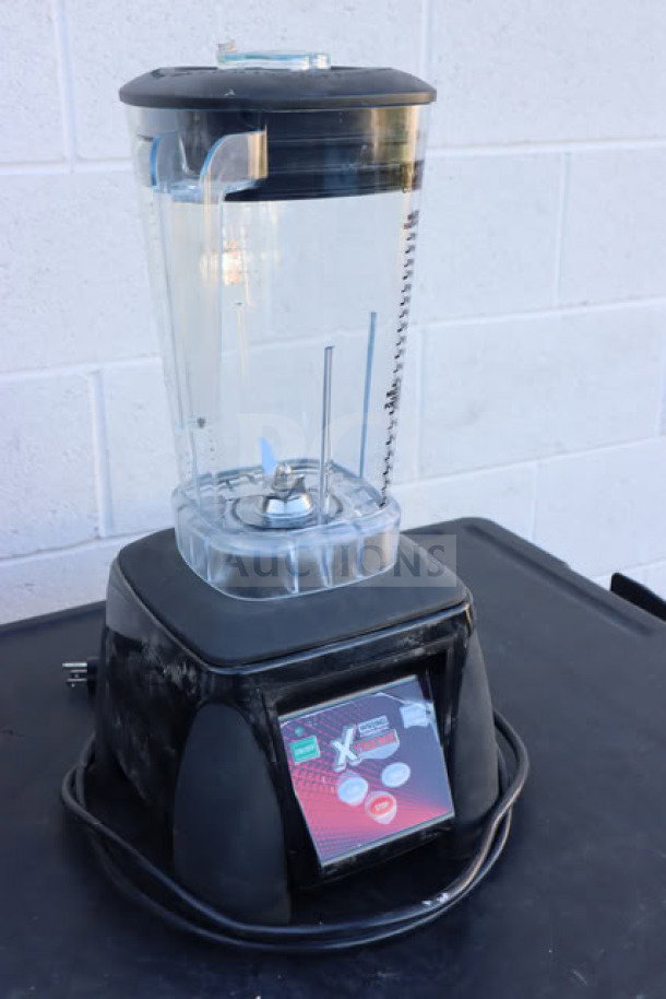Brand new Waring MX1050XTS Xtreme blender, 3 1/2 hp, 64 oz stainless steel container, electronic keypad, minor scratches.