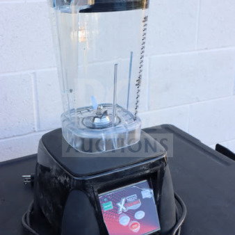 Brand new Waring MX1050XTS Xtreme blender, 3 1/2 hp, 64 oz stainless steel container, electronic keypad, minor scratches.