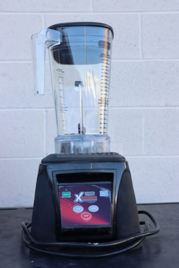 Brand new Waring MX1050XTS Xtreme 3 1/2 hp commercial blender with electronic keypad, 64 oz. stainless steel container.